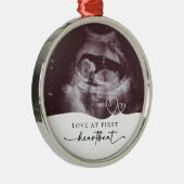 初心妊娠の記念に愛 メタルオーナメント (右)