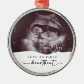 初心妊娠の記念に愛 メタルオーナメント (正面)