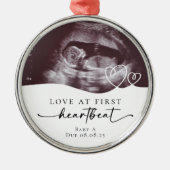 初心妊娠の記念に愛 メタルオーナメント (正面)