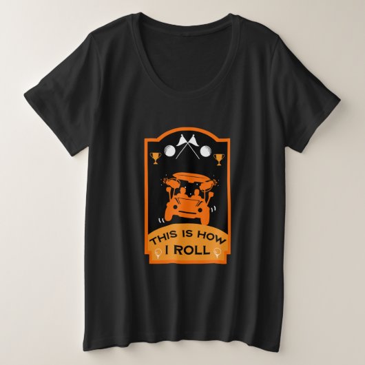 初心者おもしろい向けゴルフギフト プラスサイズTシャツ (デザイン正面)
