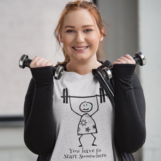 初心者のためのフィットネスモチベーション Tシャツ