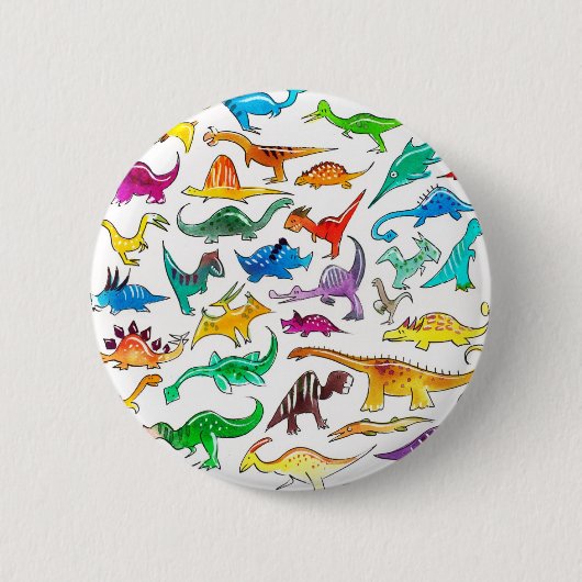 「初心者のための恐竜」ボタンのバッジ 缶バッジ (正面)