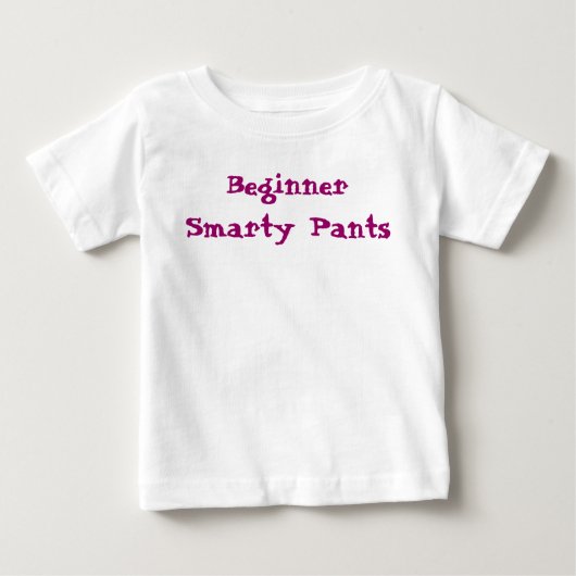 初心者のスマートパンツの名言 ベビーTシャツ (正面)
