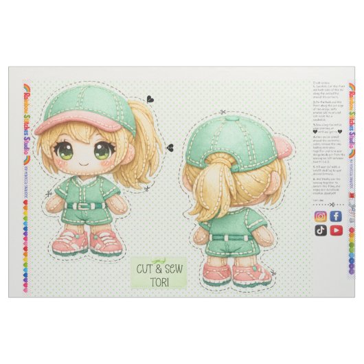 初心者の子供たちのためのカット&ソーぬいぐるみ作り ファブリック (ファットクウォーター)