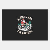 初心者はスレッジ クリスマスバイク バイカー ラッピングペーパーシート (正面)