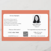 初心者をフィットネスに引き付ける – パーソナルトレーナー チラシ (裏面)