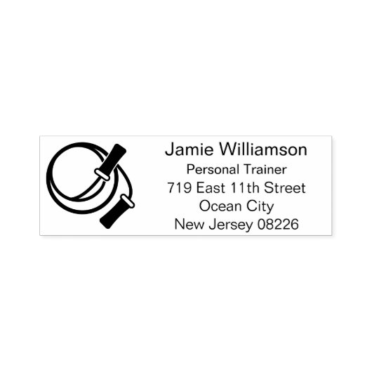 初心者向けフィットネス縄跳び 返送先住所 セルフインキングスタンプ (デザイン)