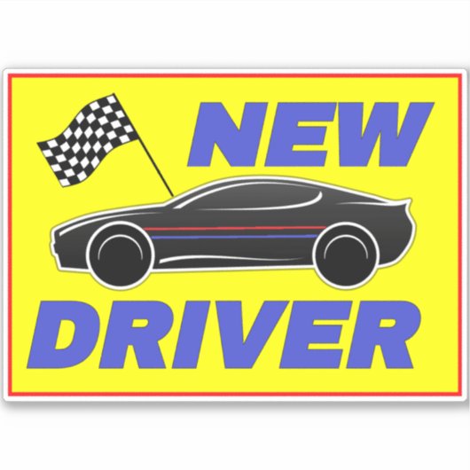 初心運転者向けカーステッカー - 自動車学校 シール (正面)