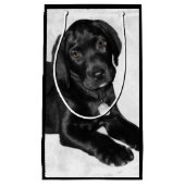 初恋の黒ラブラドル スモールペーパーバッグ (正面)