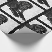 初恋の黒ラブラドル ラッピングペーパー (角)