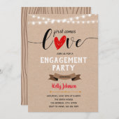 初恋来婚約 招待状 (正面/裏面)