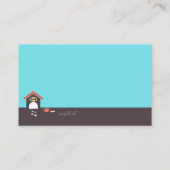 初恋犬の着席の名刺 名刺 (裏面)