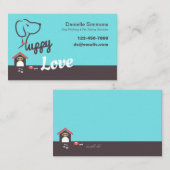 初恋犬の着席の名刺 名刺 (正面/裏面)