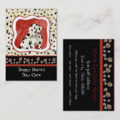 "初恋"、Audrey Jeanne著Dalmatian子犬の芸術 名刺 (正面/裏面)