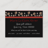 "初恋"、Audrey Jeanne著Dalmatian子犬の芸術 名刺 (裏面)