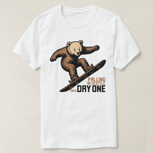 初日からスタイリッシュに転ぶ Tシャツ (デザイン正面)