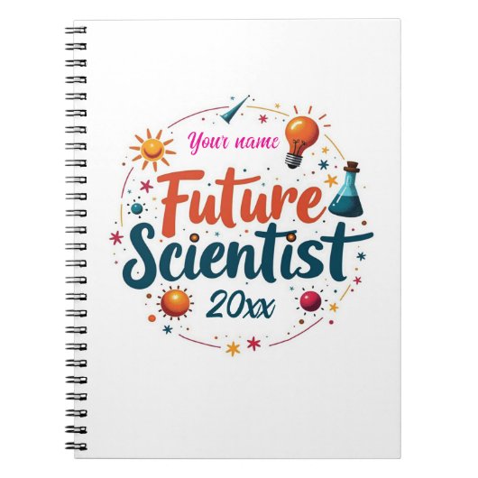 初日のサイン,編集可能な小学校,チャックボード ノートブック (正面)