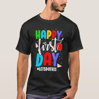 初日の子供たち先生の学校に戻る教師の生活 Tシャツ