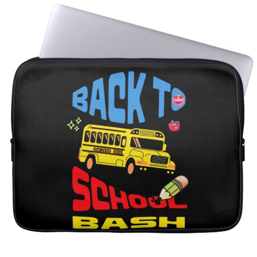 初日の学校新学期 ラップトップスリーブ (正面)
