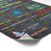 初日の幼稚園サインボーイ,黒板ポスター ポスター (角)