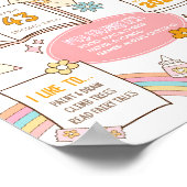 初日の新学期ボード標識 ポスター (角)