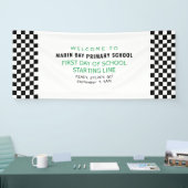 初日の開始行の開始新学期 横断幕 (トレードショー)