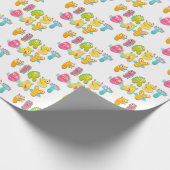 初日キッズアニマルアルファベット ラッピングペーパー (角)