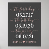 初日最高のYes日結婚の日付の記号 ポスター (正面)