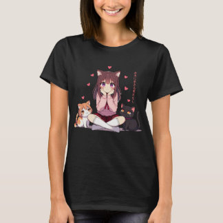 初日本の愛のアニメ少女 Tシャツ