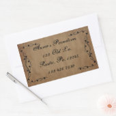 初期のつる植物シール 長方形シール (封筒)