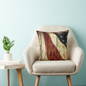 初期のなアメリカの納屋の木製の米国旗 クッション (椅子)