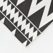 初期のなインディアンのPomoパターン白黒のフリース フリースブランケット (角)