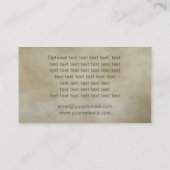 初期のなカラスおよびヒマワリの一見の名刺 名刺 (裏面)