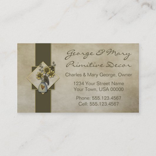 初期のなカラスおよびヒマワリの一見の名刺 名刺 (正面)