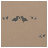 初期のなカラス及び星の生地 ファブリック (クローズアップ)