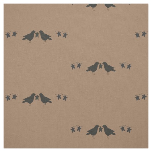 初期のなカラス及び星の生地 ファブリック (見本)