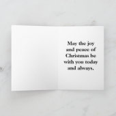 初期のなクリスマスツリーの低い視野カード シーズンカード (内部)