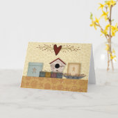 初期のなコレクションのメッセージカード カード (黄色い花)