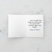 初期のなバースデー・カード カード (内部)