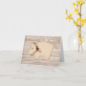 初期のなブタのメッセージカード カード (黄色い花)