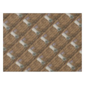 初期のな国のラベンダーの素朴な納屋木 テーブルクロス (正面(横))