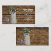 初期のな国のラベンダーの素朴な納屋木 名刺 (正面/裏面)