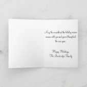 初期のな国の雪だるまの休日の挨拶状 シーズンカード (内部)