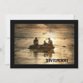 初期のな国湖のボートのカヌーの魚釣り 招待状 (正面)