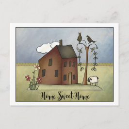 初期のな塩箱の家の引っ越し祝いパーティーのパーティー| インビテーションポストカード