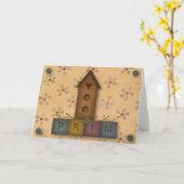 初期のな巣箱のメッセージカード カード (黄色い花)