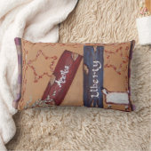 初期のな愛国心が強い7月第4ヒツジの星を予約します ランバークッション (ブランケット)