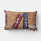 初期のな愛国心が強い7月第4ヒツジの星を予約します ランバークッション (裏面)