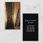 初期のな木製の穀物の反射湖の家のカヌー 名刺 (正面/裏面)