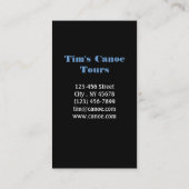 初期のな木製の穀物の反射湖の家のカヌー 名刺 (裏面)